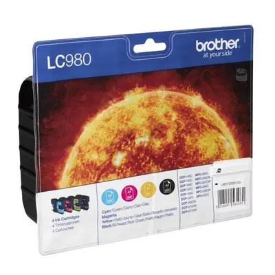 Zásobníky - Multi Pack Brother č.980 - LC-980VALBP (Černé, azurové, purpurové, žluté) - Originál