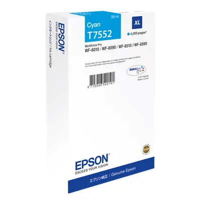 Zásobník Epson T7552 (Azurový) (XL) - Originál