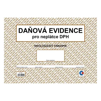 Tiskopis Daňová evidence pro neplátce DPH Baloušek, A4, 19 listů