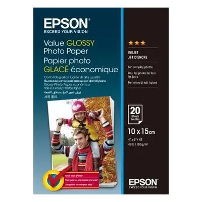 Epson C13S400037 'Value Glossy Photo Paper'(10x15cm, 20 listů, 183 g/m2)