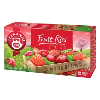 Čaj ovocný Teekanne, Fruit Kiss, třešně a jahody, 20x2,5 g