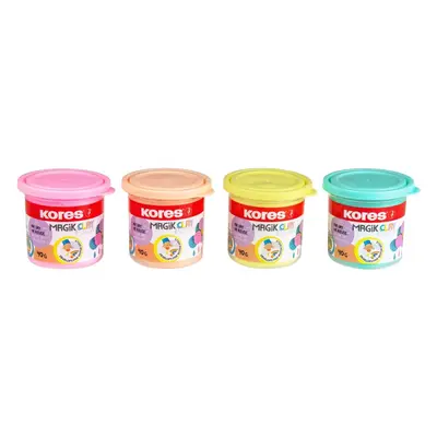 Hmota modelovací Kores Magic Clay, samotvrdnoucí, pastelové barvy, 4 x 40 g