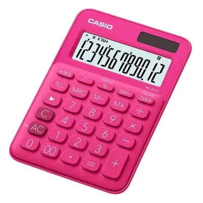 Kalkulačka Casio MS-20 UC, 12 míst, červená