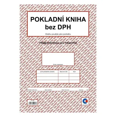 Tiskopis Pokladní kniha bez DPH Baloušek, samopropisovací, 50 listů