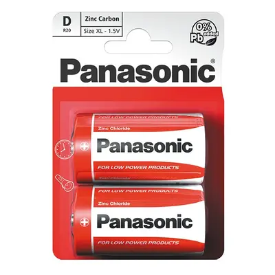 Baterie Panasonic 1.5 D (R20) 2-pack blistr