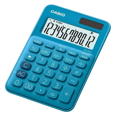 Kalkulačka Casio MS-20 UC BU, 12 míst, modrá