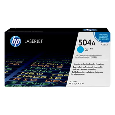 Toner HP č.504A - CE251A (Azurový) - Originál