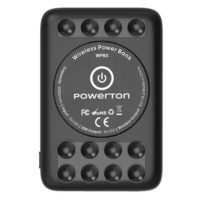 Powerton Power Banka s bezdrátovým nabíjením 5000mAh Li-Pol 5V WBP5 5000mAh