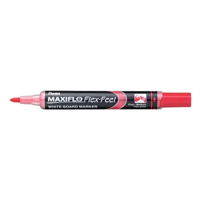 Popisovač na bílé tabule Pentel Maxiflo flex-feel, 2,3-4,5 mm, červený