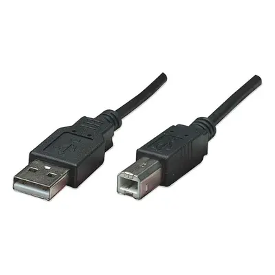 USB kabel (2.0) USB A samec - USB B samec 3m černý