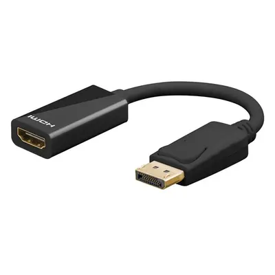 Video redukce, DisplayPort samec - HDMI samice, DP verze 1.2, černá, rozlišení až 8K Ultra HD 43