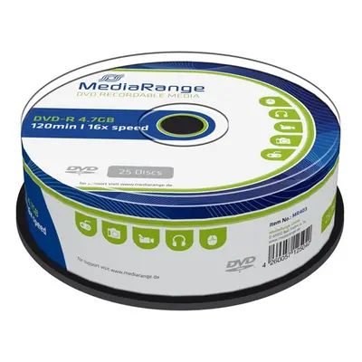 Mediarange DVD-R bez možnosti potisku MR403 4.7GB 16x cake box 25-pack