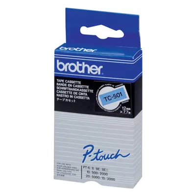 Páska Brother TC-501 (Černý tisk/modrý podklad) - Originál