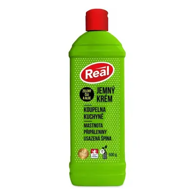 Prostředek čisticí Real, univerzální, tekutý jemný písek, 600 g, Zelený čaj & aloe vera