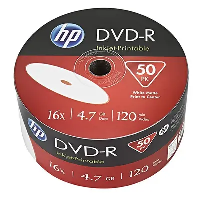 HP DVD-R Inkjet Printable DME00070WIP-3, 69302 4.7GB 16x bulk 50-pack