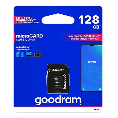 Goodram paměťová karta Micro Secure Digital Card 128GB UHS-I U1 (Class 10) Class 10 M1AA-1280R12