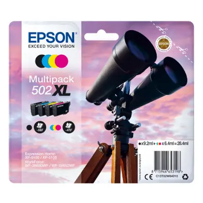 Zásobníky - Multi Pack Epson č.502 XL - T02W6 (Černé, azurové, purpurové, žluté) - Originál