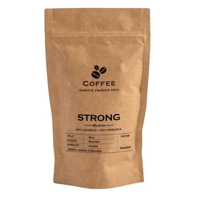 Káva zrnková Strong Espresso, směs tří druhů, 80 g