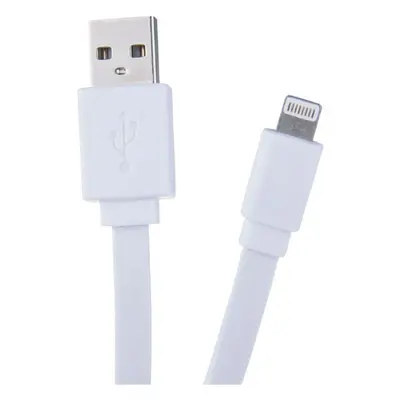 Avacom USB kabel (2.0) USB A samec - Apple Lightning samec 1.2m bílý plochý 120 cm, bílý box