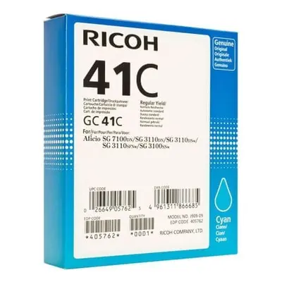 Cartridge Ricoh č.CG41C - 405762 (Azurová) - Originál