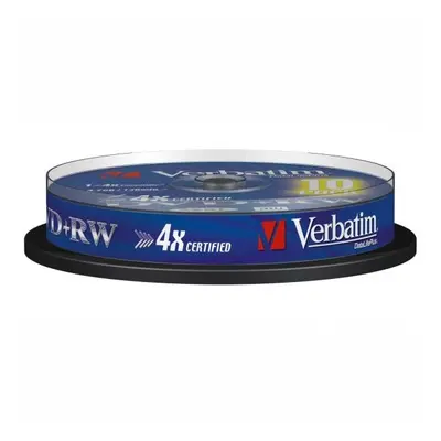 Verbatim DVD+RW Matt Silver bez možnosti potisku 43488 4.7GB 4x spindle 10-pack