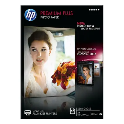 HP CR673A 'Pololesklý fotografický papír HP Premium Plus'(A4, 20 listů, 300 g/m2)