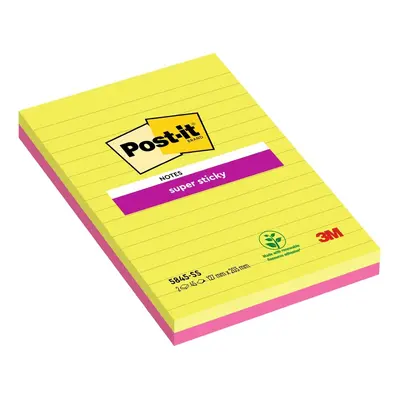 Bloček samolepicí 3M Post-it 5845 XXXL, 127x203 mm, linkovaný, 2x45 lístků