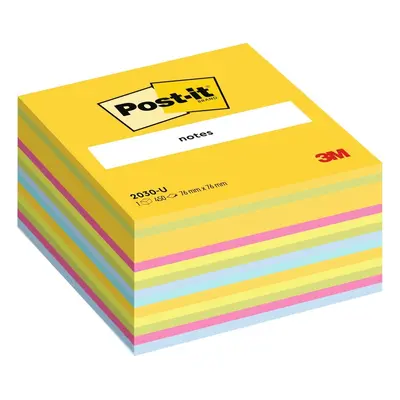 Bloček samolepicí 3M Post-it, 76x76 mm, kostka, ultra barvy, 450 lístků