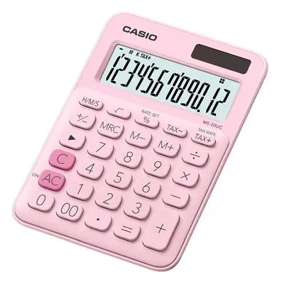 Kalkulačka Casio MS-20 UC, 12 míst, růžová