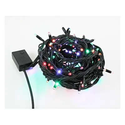 LED osvětlení, řetěz, 10m, 220-240 V (50-60Hz), 6W, multicolor, zelený kabel, 30000h, 100xLED