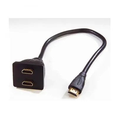 Redukce HDMI rozdvojka, HDMI M/HDMI F 2x, pozlacené konektory