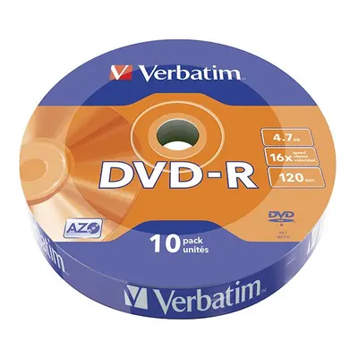 Verbatim DVD-R Matt Silver bez možnosti potisku 43729 4.7GB 16x cake box 10-pack