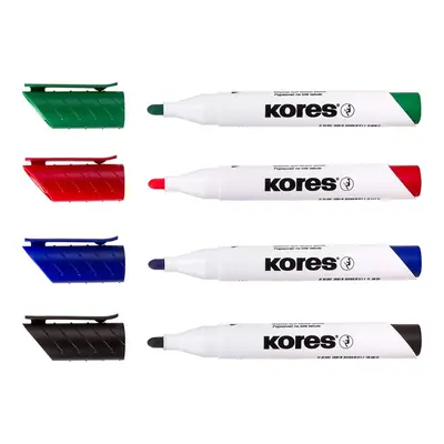 Popisovač na bílé tabule Kores K-Marker, 3 mm, 4 ks