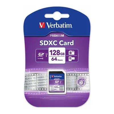 Verbatim paměťová karta Secure Digital Card Premium U1 128GB UHS-I U1 (Class 10) 44025