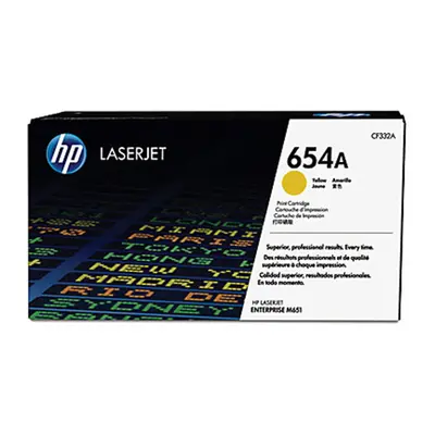 Toner HP č.654A - CF332A (Žlutý) - Originál