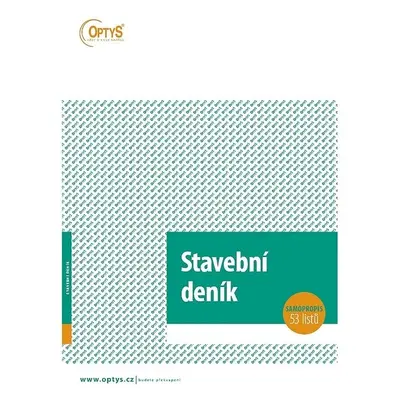 Tiskopis Stavební deník Optys, A4, číslovaný, samopropisovací, 53 listů