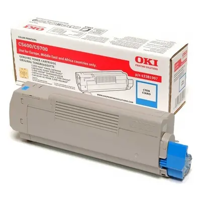 Toner OKI 43381907 (Azurový) - Originál