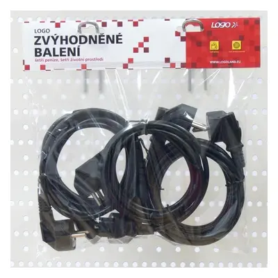 Logo Síťový kabel 230V napájecí CEE7 (vidlice) - C13 2m VDE approved černý 5 pack (economy)