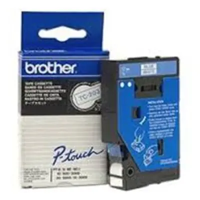 Páska Brother TC-203 (Modrý tisk/bílý podklad) - Originál