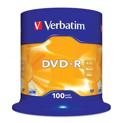 Verbatim DVD-R Matt Silver bez možnosti potisku 43549 4.7GB 16x spindle 100-pack