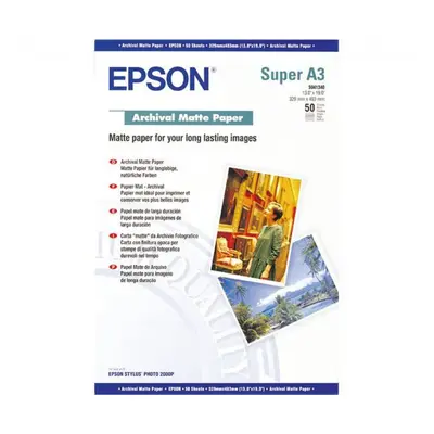 Epson C13S041340-A3+ 'Archival Matte Paper'(A3+, 50 listů, 192 g/m2)