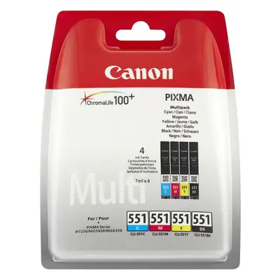 Zásobníky - Multi Pack Canon č.551 - CLI-551-BkCMY (Černé, azurové, purpurové, žluté) - Originál