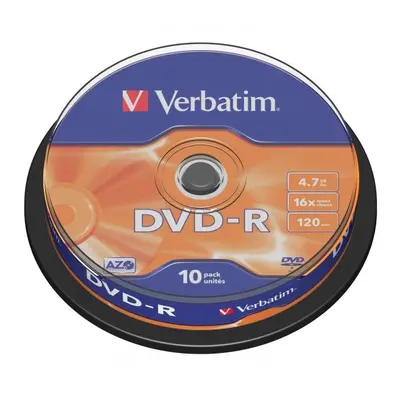 Verbatim DVD-R Matt Silver bez možnosti potisku 43523 4.7GB 16x spindle 10-pack