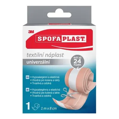 Náplast zdravotnická 3M Spofaplast 164, na odřeniny, textilie elastická, 8 cmx1 m, tělová