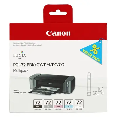 Zásobníky - Multi Pack Canon č.72 - PGI-72PBk/GY/PC/PMCO (Černé foto, šedé, světle azurové, svět