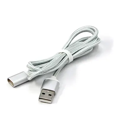 Neutralle USB kabel (2.0) USB A samec - Magnetická koncovka 1m stříbrný