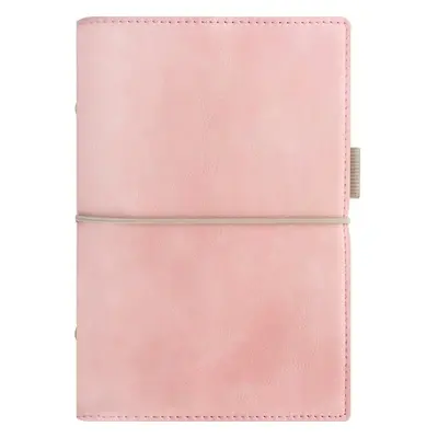 Diář týdenní Filofax Domino Soft, 13,3x19 cm, koženka, pastelově růžový