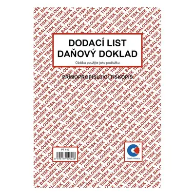 Tiskopis Dodací list - daňový doklad Baloušek, A5, samopropisovací, 50 listů