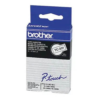 Páska Brother TC-201 (Černý tisk/bílý podklad) - Originál