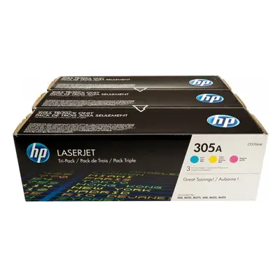 Tonery - Multi Pack HP č.305A - CF370AM (Azurový, purpurový, žlutý) CE41xCMY - Originál